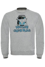 Vintage Guys Rule Camper Sweatshirt