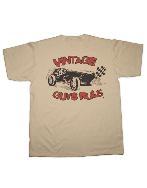 Vintage Guys Rule Racer T Shirt