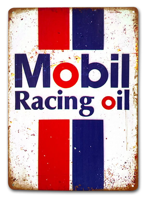 Mobil Racing Oil Metal Sign