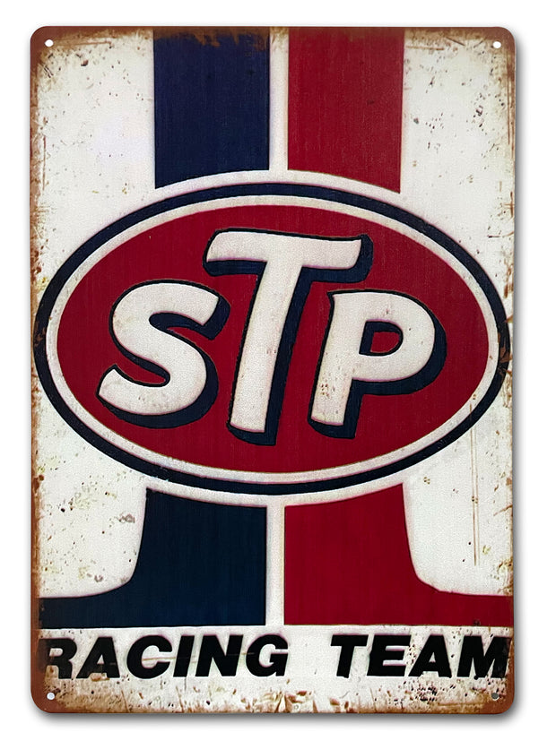 STP Racing Team Metal Sign