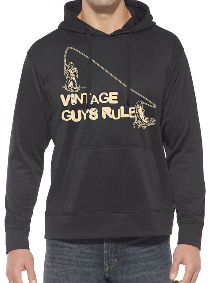 Vintage Guys Rule Fishing Hoodie