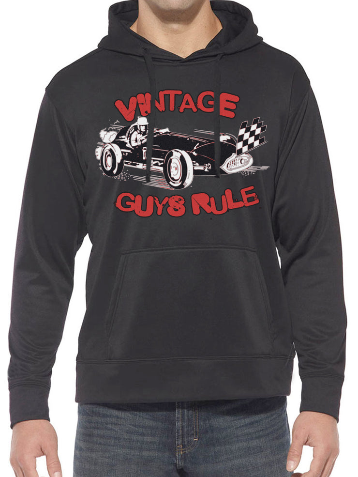 Vintage Guys Rule Racer Hoodie