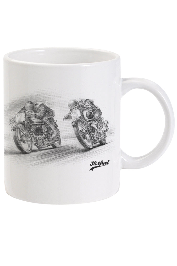 Norton v Triumph Race Print Ceramic Mug