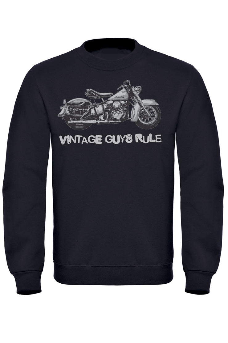 Vintage Guys Rule Biker Sweatshirt