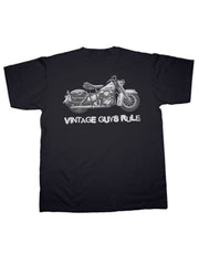 Vintage Guys Rule Biker T Shirt