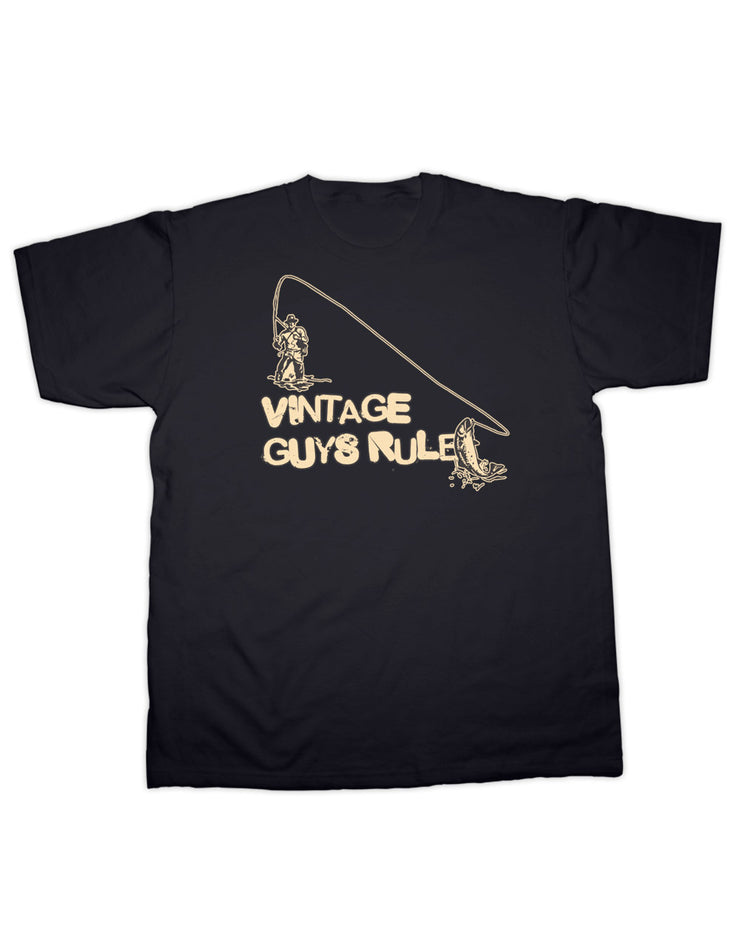 Vintage Guys Rule Fishing T Shirt