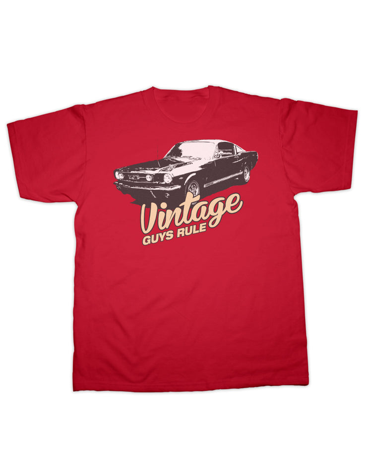 Vintage Guys Rule Mustang T Shirt