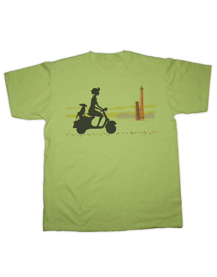 Scooter Girl & Dog T Shirt