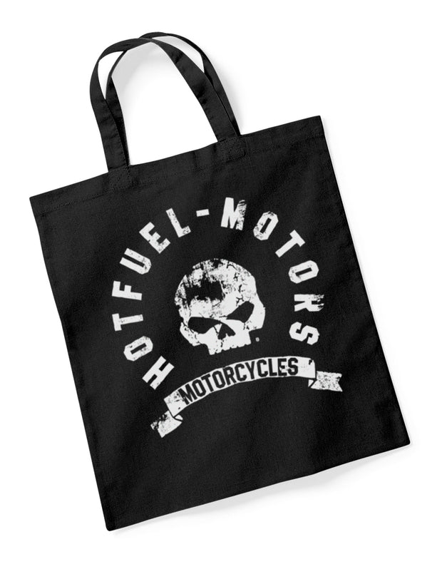 Hotfuel Motorcycles Skull Cotton Tote Bag